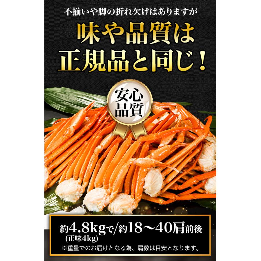 4.8kg かに カニ 蟹 肩付き脚 茹で トゲズワイガニ とげ