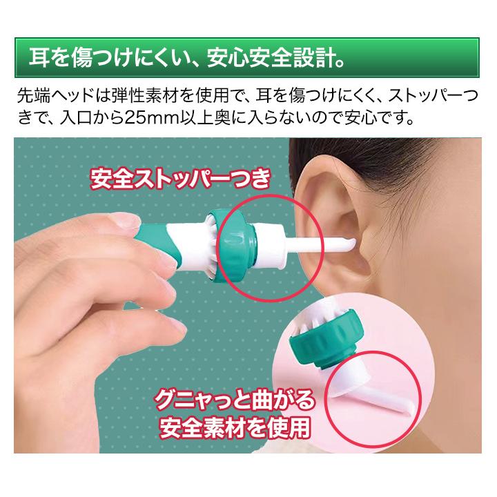 耳そうじ器 耳垢 電池式 快適生活 吸引式「電動らくらく耳そうじ器」1