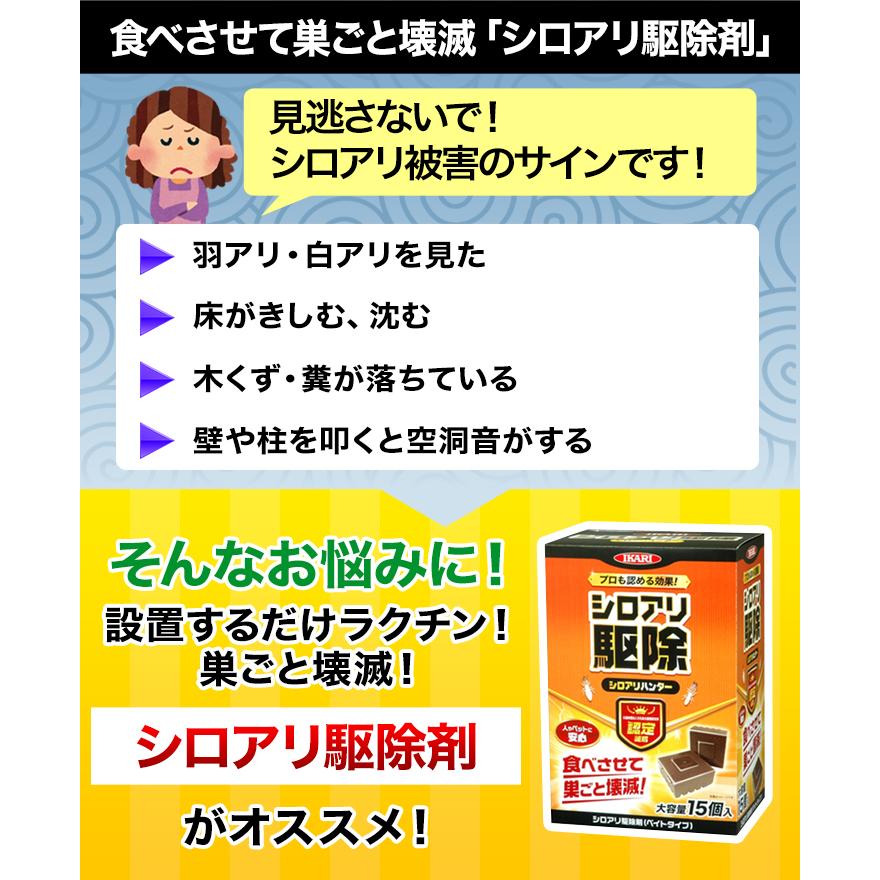 食べさせて巣ごと壊滅「シロアリ駆除剤」 18(15+3)個 シロアリ