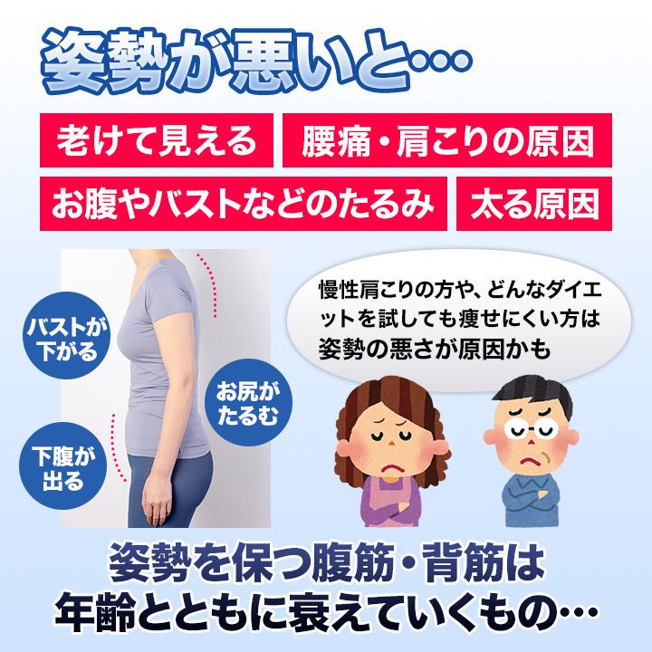 快適生活 背筋まっすぐ骨盤補正ベルト　２枚　姿勢矯正 猫背 腰楽ベルト 腰サポーター コルセット 腰サポート  産後 骨盤ベルト｜kensei-online｜03