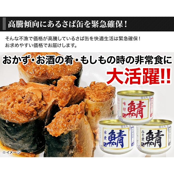 缶詰 非常用 味噌煮快適生活 骨も丸ごと「美味しいさば缶」 48缶 味付