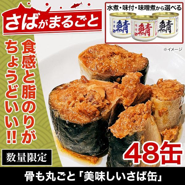 缶詰 非常用 味噌煮快適生活 骨も丸ごと「美味しいさば缶」 48缶 味付