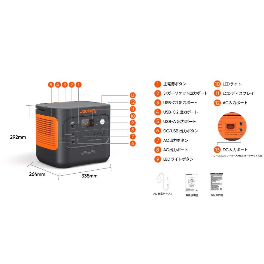 キャンペーン】698-3579 Jackery［JE-2000D］ジャクリポータブル電源