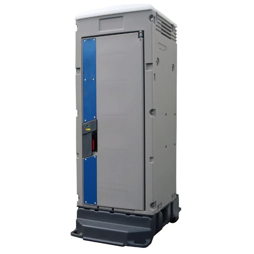 ☆中古品 美品 みのる産業 様式簡易トイレ エコットトイレ 仮設トイレ 横860ｘ奥1585ｘ高2470ｍｍ☆ みのる産業】仮設トイレ エコットトイレ M2 和式 簡易水洗タイプ [MET2
