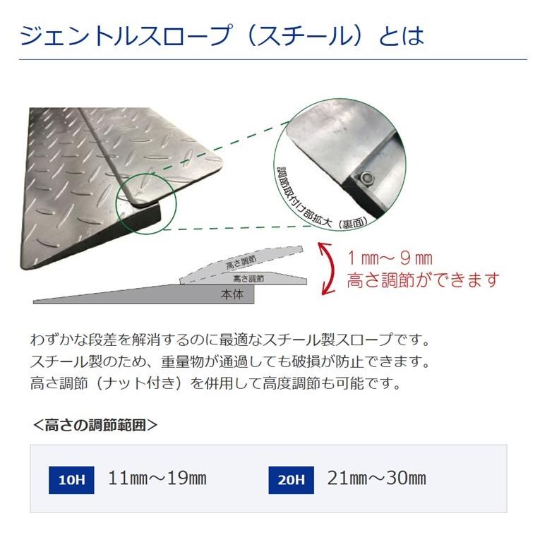 ジェントルスロープ(スチール製)10H 2枚入 AR-4201 段差解消 ジェントルスロープ(スチール製)10H 2枚入 AR-4201 段差解消