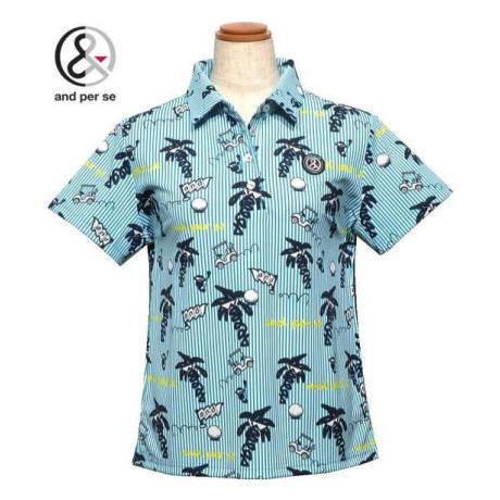 and per se（アンパスィ） 半袖ポロシャツ レディース AFS9685X4 吸汗