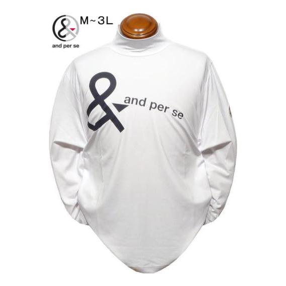 and per se（アンパスィ） モックネック長袖シャツ メンズ AMF9225W2