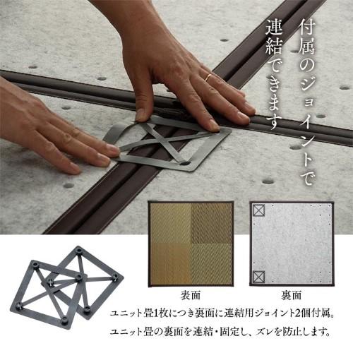 爆買  置き畳 ユニット畳 約82×82×1.7cm 12P [ブルー 同色12枚組] い草 消臭 抗菌防臭 市松 「ニール」  【北海道・沖縄・離島 送料別】_5