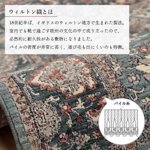 爆買 玄関 マット トルコ製 ウィルトン 織り クラシカル柄 抗菌防臭 消臭 丈夫 約70×120cm ネイビー アルスラーン 【北海道・沖縄・離島 送料別】