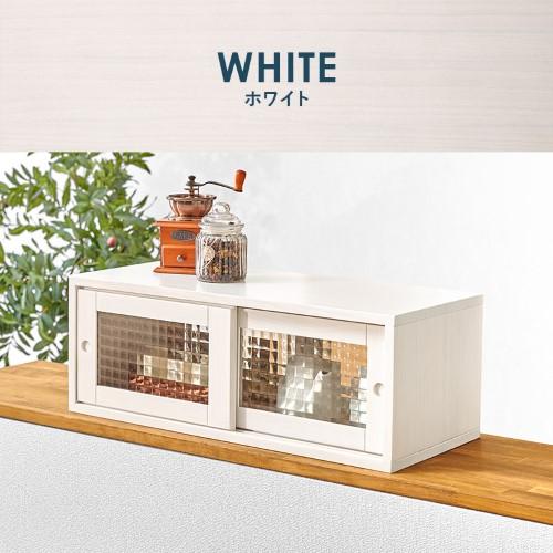 萩原 カウンター上収納 ホワイト MUD-6126WH (約)幅60×奥行25×高さ22cm