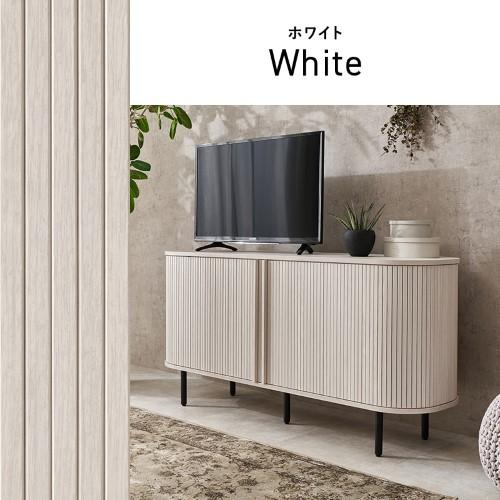 萩原 TVボード ホワイト RTV-1413WS (約)幅137×奥行40.5×高さ67cm