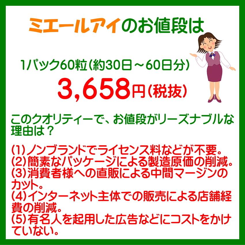 ルテイン サプリメント 全21成分 [New pack]　お試し価格　ゼアキサンチン ブルーベリー DHA 目のサプリ ミエールアイ yfs｜kensyoku-ryohin｜10