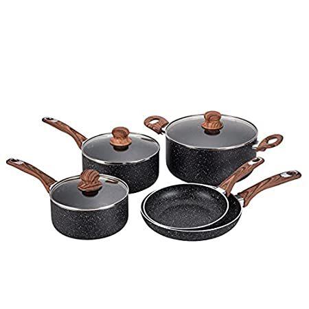 まとめ買い 3本 特別価格hamilton ビーチ調理器具セット 8点 ノンスティックアルミニウム Pfoaフリー大理石コーティング 木柄ソフトタッチハンドル Ih対応 フライ好評販売中 サイト無料 Www Superavila Com