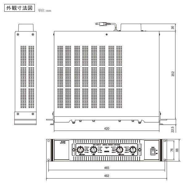 JVCケンウッド（JVC KENWOOD） PS-A1504D デジタルパワーアンプ（150W