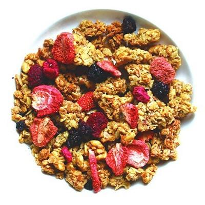 オーガニックグラノーラ (ベリー) 200g むそう BIO KING 100% ORGANIC GRANOLA　ラズベリー、ブラックベリー、ストロベリー、ブルーベリー｜kenyu-kan｜02