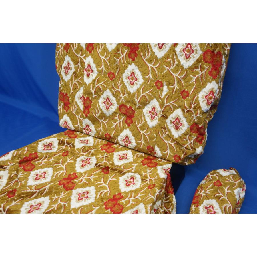 【最終値下げ】17レンジャー用 金華山 大花束オレンジ シートカバー 17レンジャー ハイグレード用 大花束 シートカバー ハカマ付き 運転席