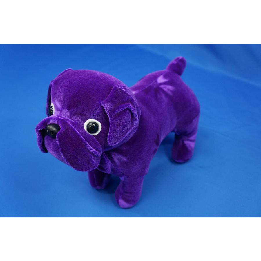 金華山 ブルドッグ ぬいぐるみ モケットフラワー パープル : トラック