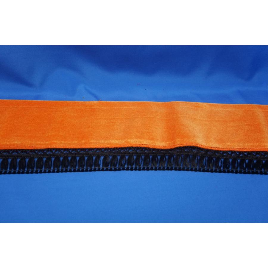 トラックカーテン高級サテン2重 表オレンジ/裏黒リバーシブル240㎝x丈