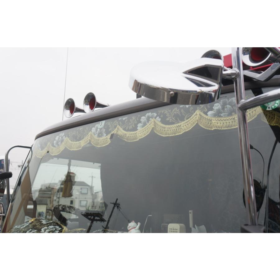 トラックカーテン高級サテン2重 表オレンジ/裏黒リバーシブル240㎝ｘ丈85㎝ トラックカーテン高級サテン2重 表オレンジ/裏黒リバーシブル240㎝x丈