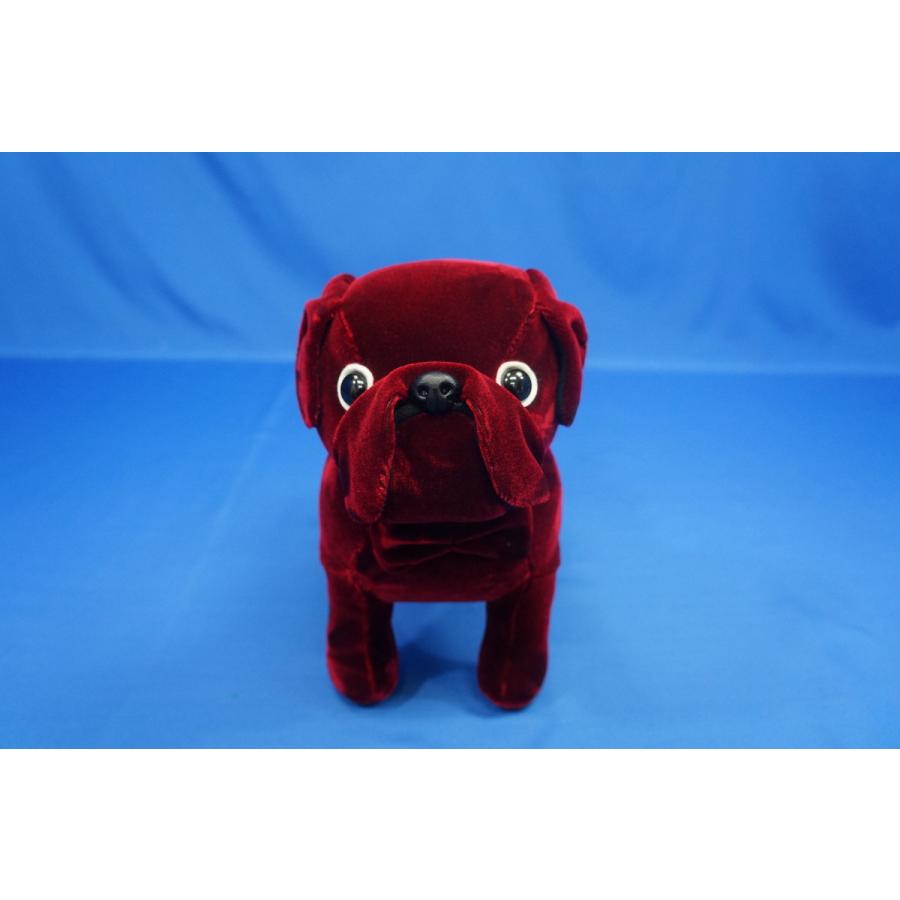 金華山 ブルドッグ ぬいぐるみ モケットフラワー エンジ : トラック