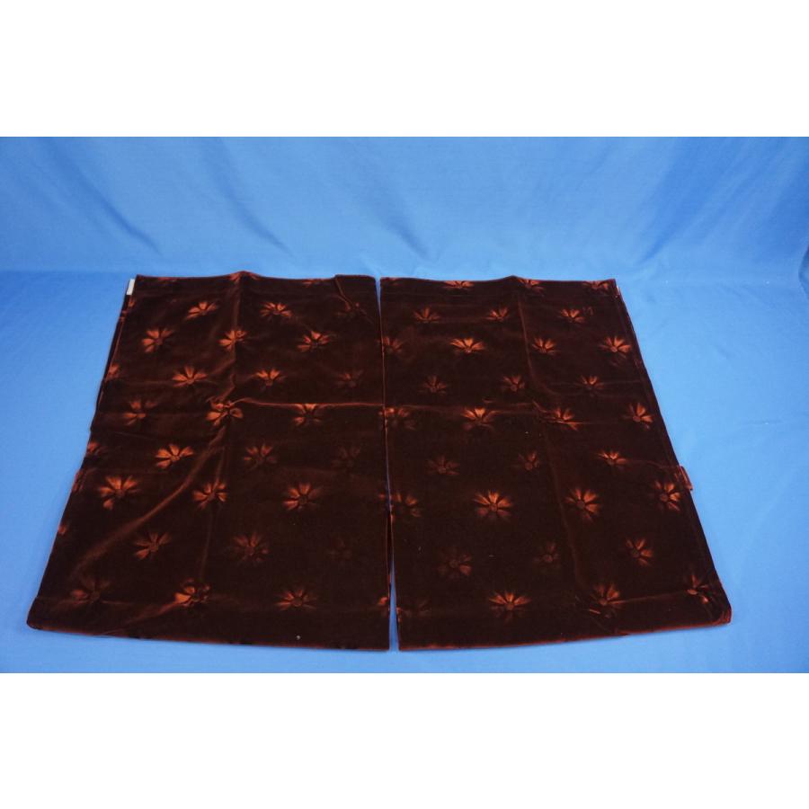 モケットフラワー コスモス 2点式センターカーテン 横1150mm×縦