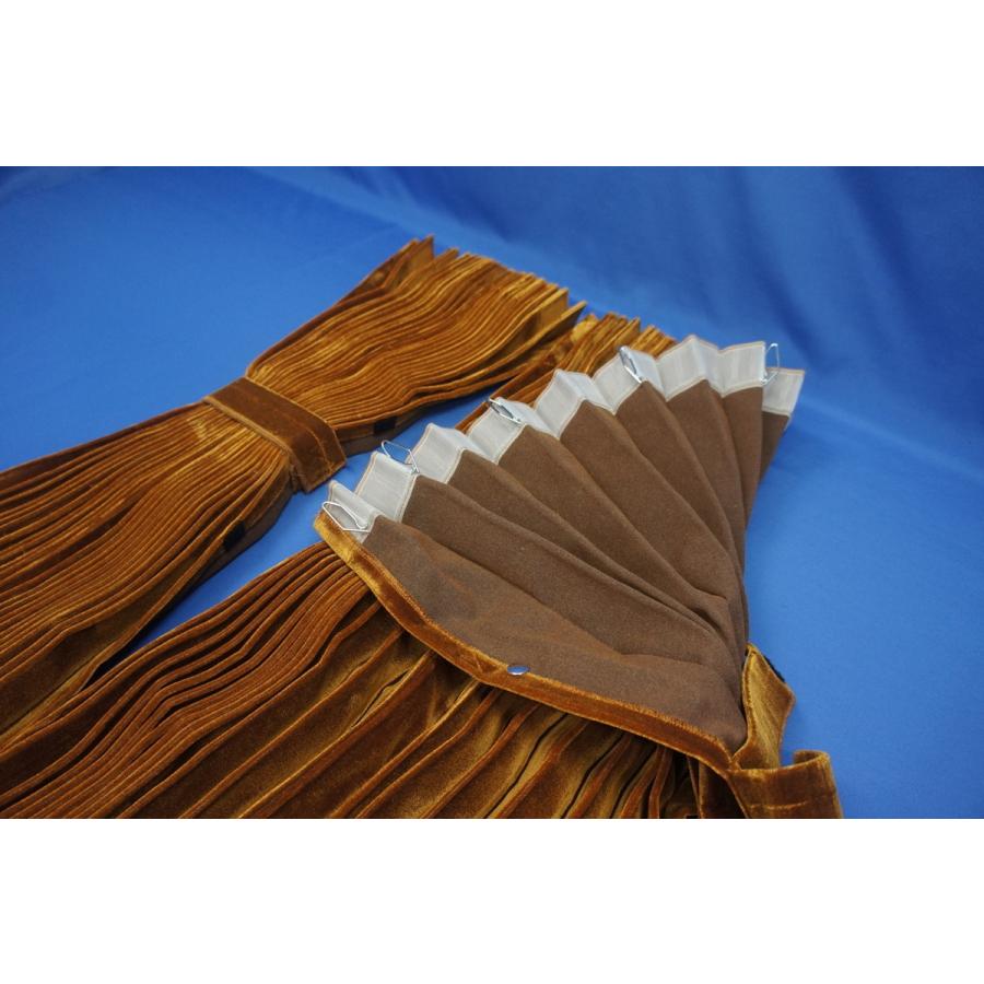 モケット 仮眠カーテンセット 横2400mm×縦800mm ゴールド