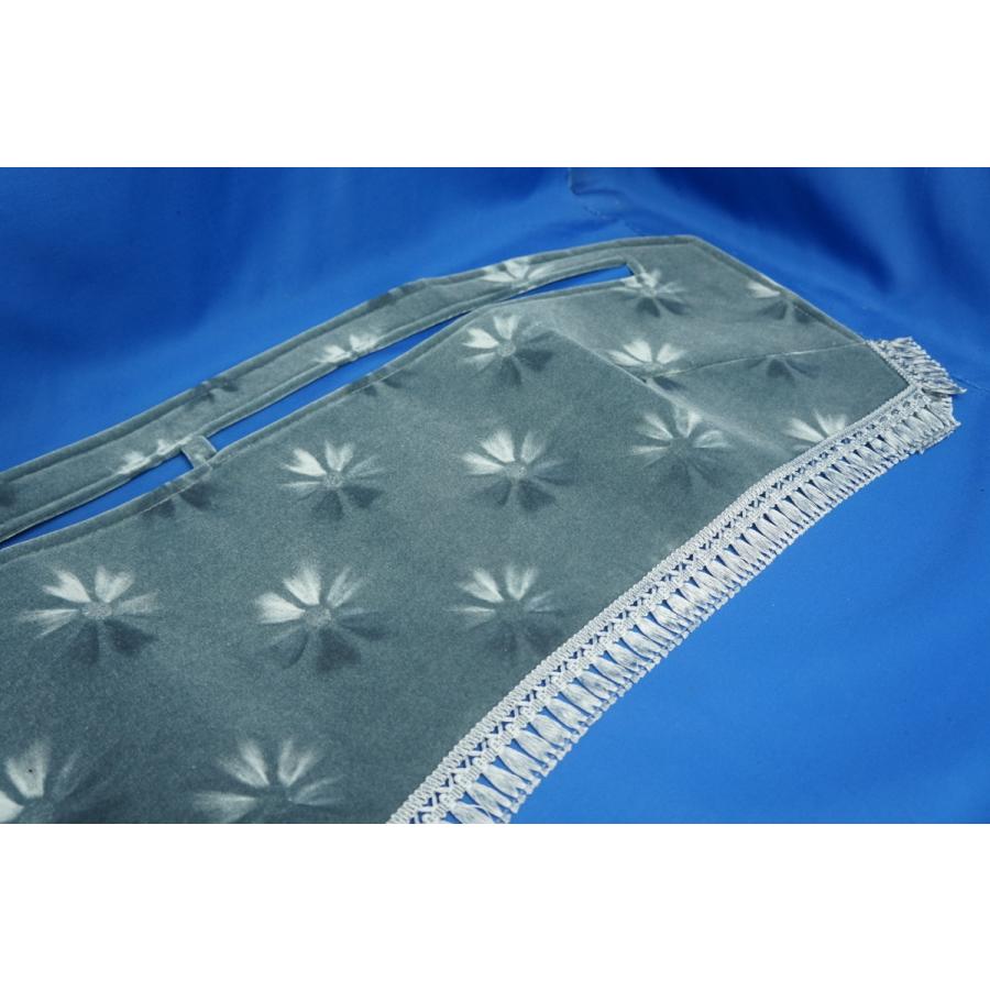 UDクオン用 モケットフラワー コスモス ダッシュマット グレー