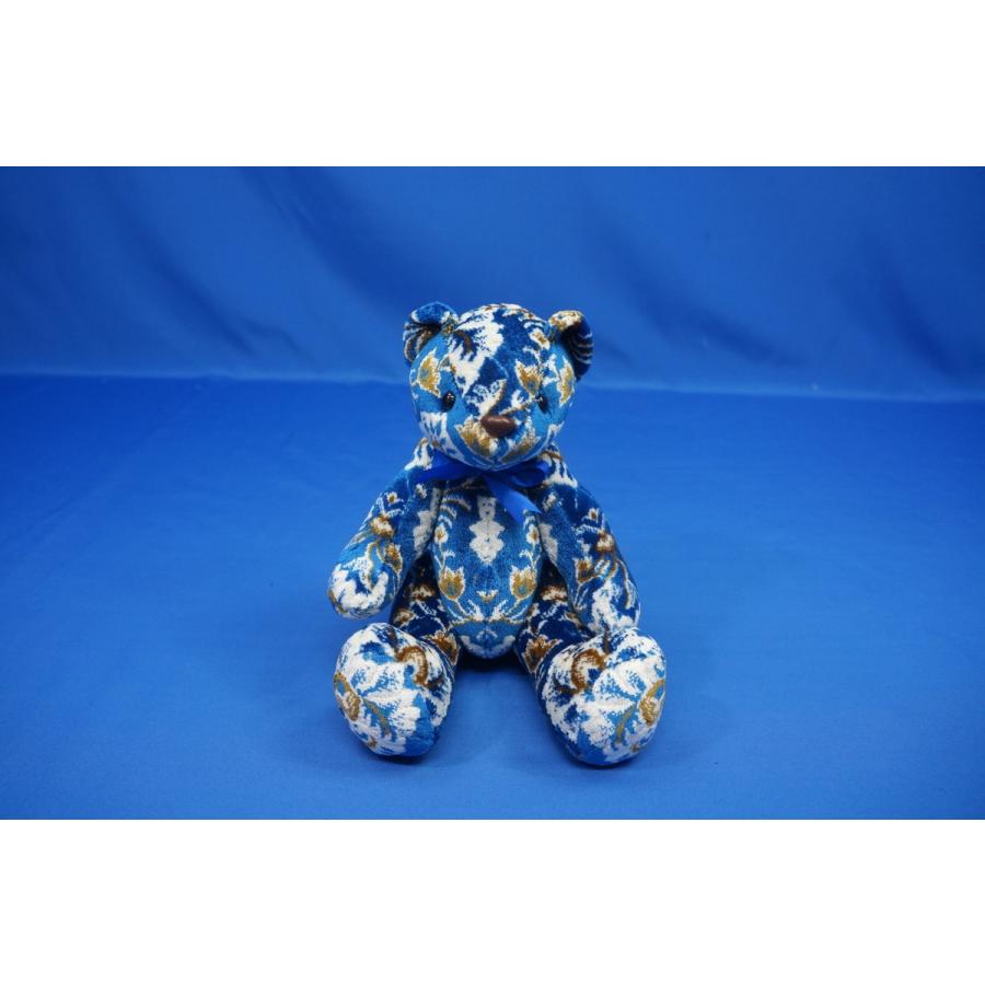 金華山 熊 ぬいぐるみ 新格子 ブルー : トラックショップケンズ - 通販