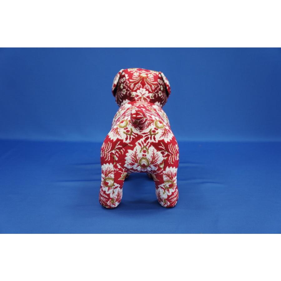 金華山 ブルドッグ ぬいぐるみ 新格子 レッド : トラックショップ