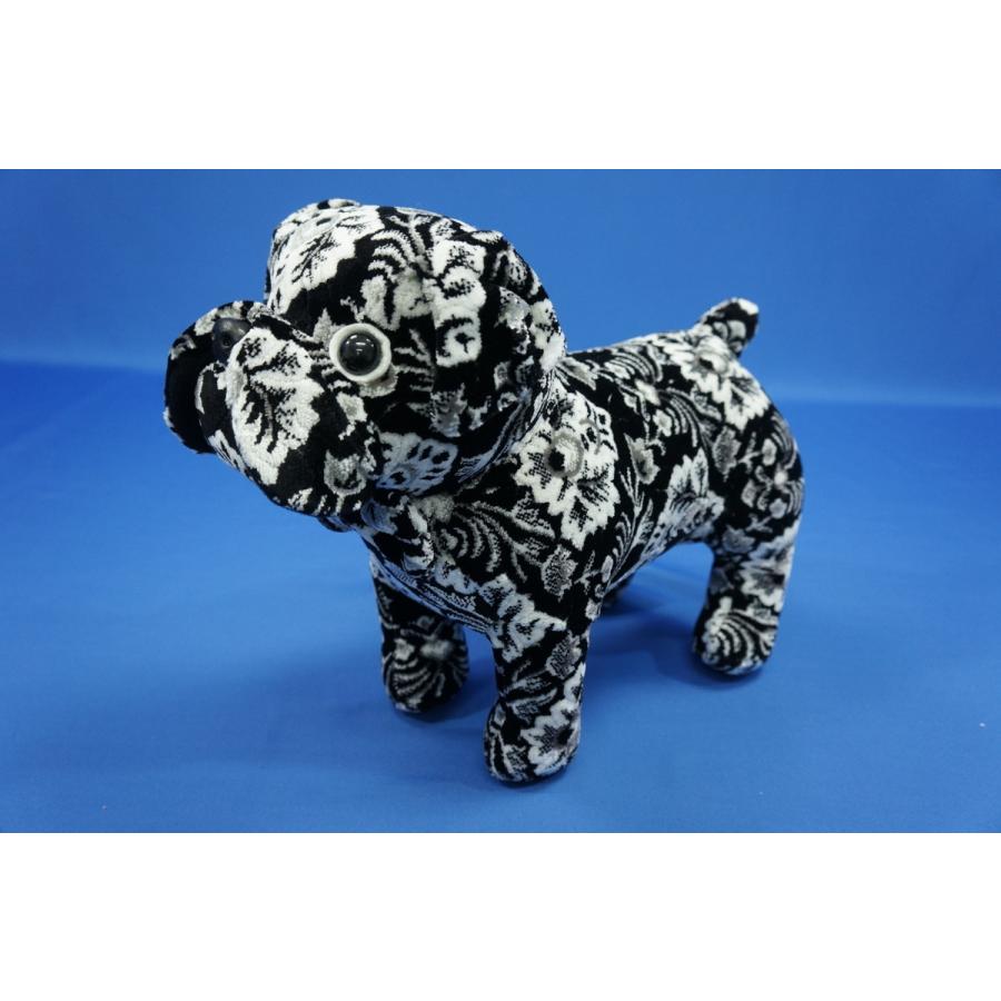 金華山 ブルドッグ ぬいぐるみ 新格子 ブラック : トラックショップ