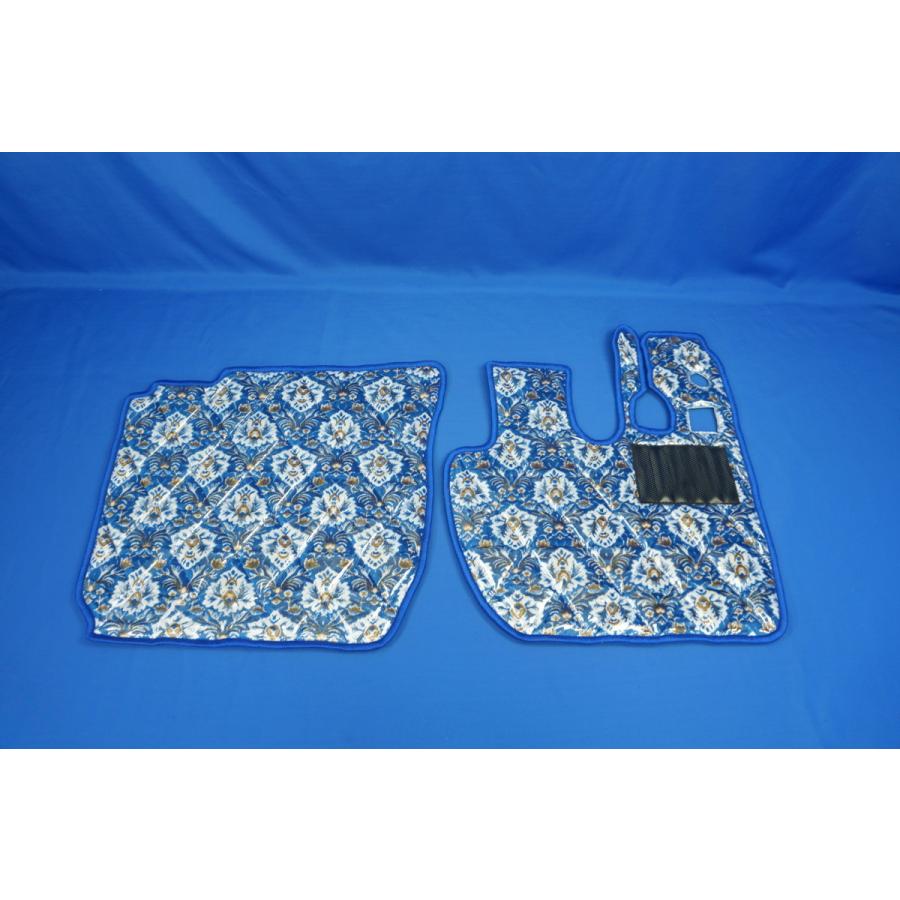 07スーパーグレート用 新格子 ダイヤキルトフロアマット 運転席/助手席