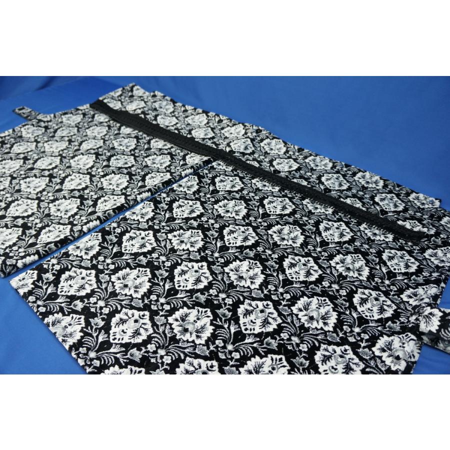 新格子 3点式センターカーテン 横1100mm×縦1000mm ブラック