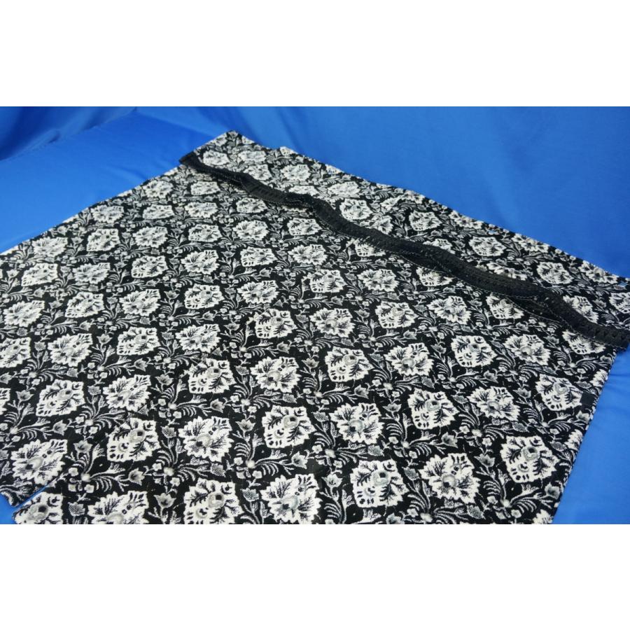 新格子 3点式センターカーテン 横1100mm×縦1000mm ブラック