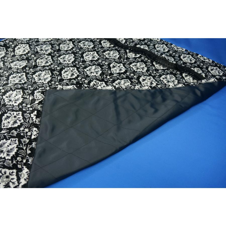 新格子 3点式センターカーテン 横1100mm×縦1000mm ブラック