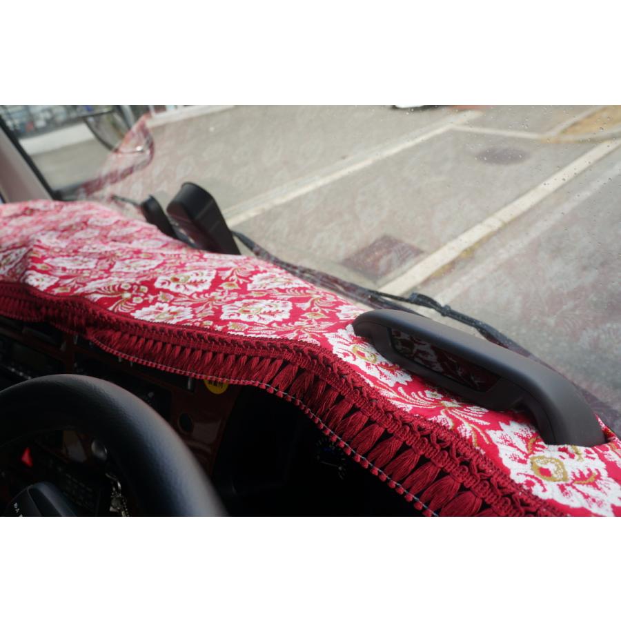 クオン用 新格子 縦柄 ダッシュマット ブルー : トラックショップ