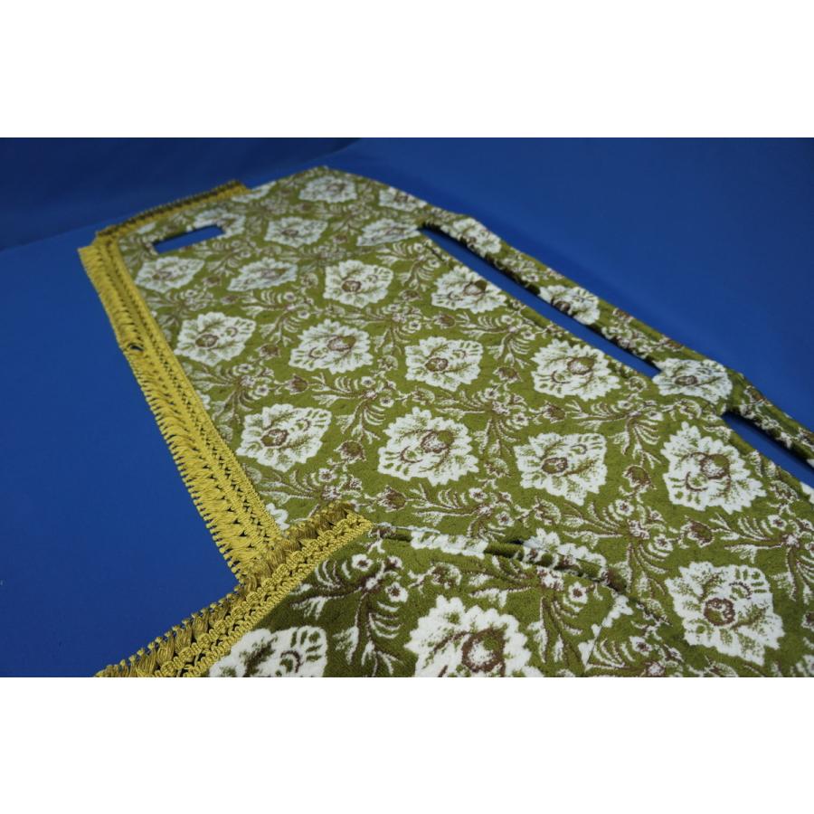 ファイブスターギガ用 新格子 縦柄 ダッシュマット グリーン/フレンジ