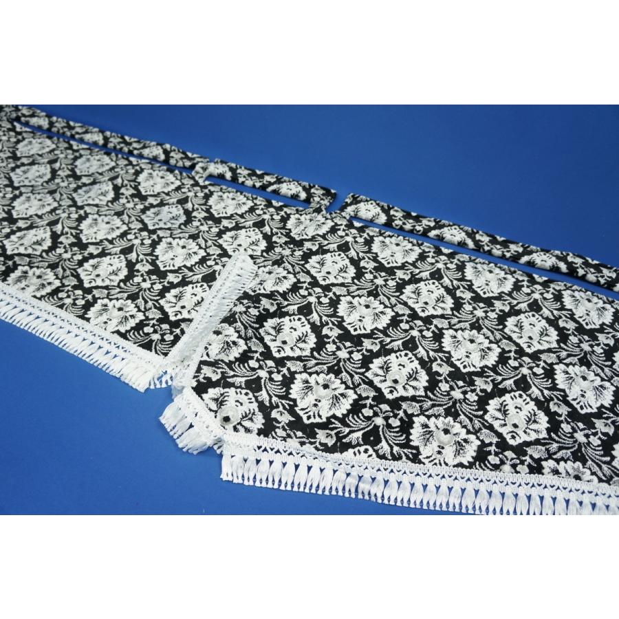 17スーパーグレート用 新格子 縦柄 ダッシュマット ブラック/フレンジ