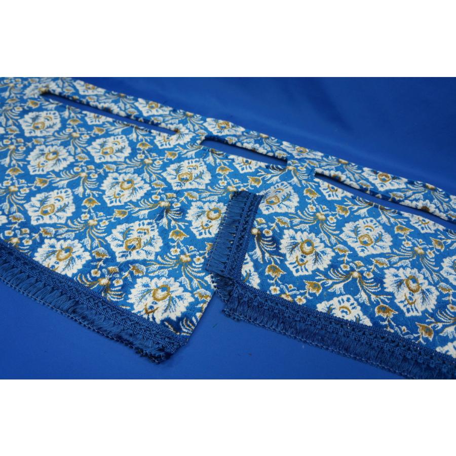 いすゞNEWエルフ用 新格子 縦柄 ダッシュマット ブルー : トラック