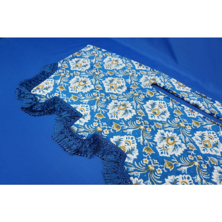 いすゞ超低ｐｍエルフ用 新格子 縦柄 誠実 ダッシュマット ブルー