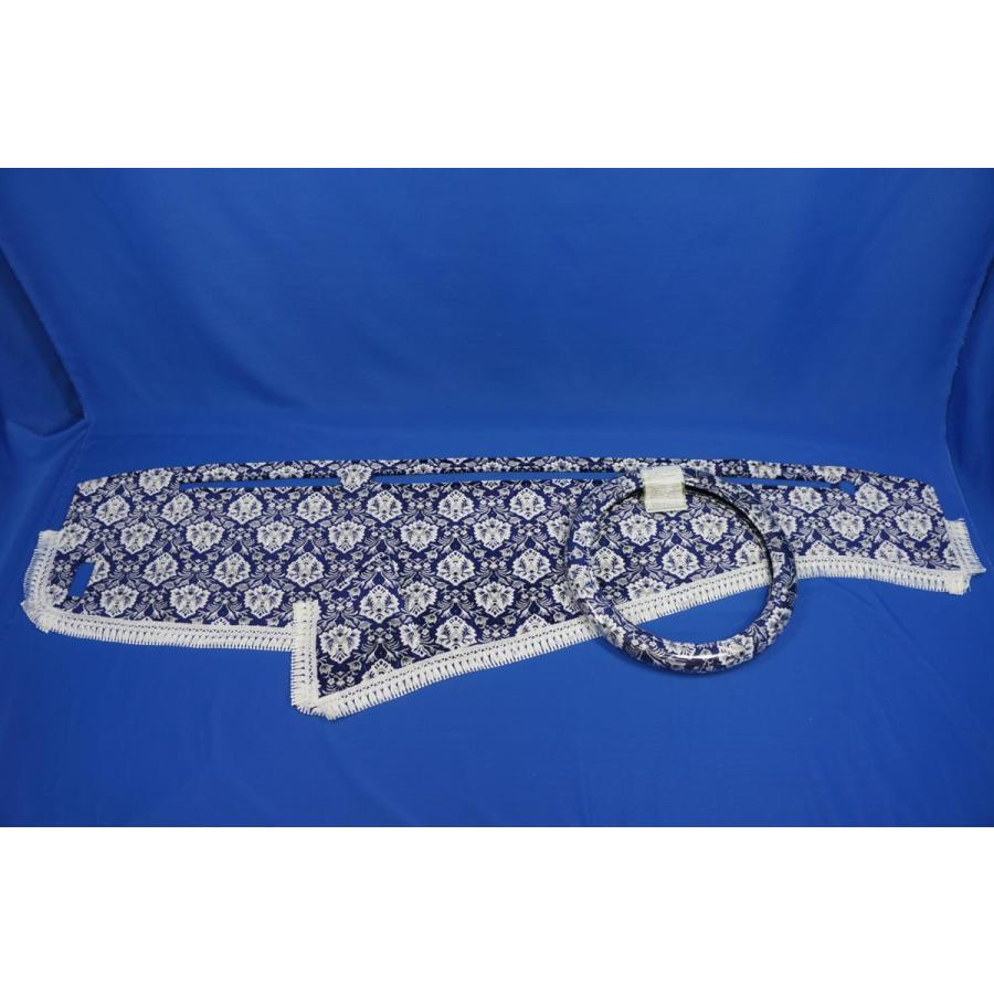 ファイブスターギガ用 新格子 縦柄 ハンドルダッシュ2点セット 濃紺