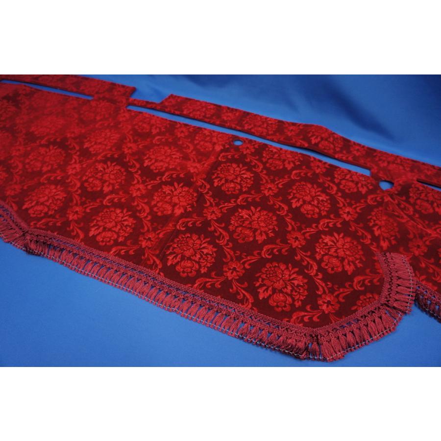 17レンジャー用 ローレル 縦柄 ダッシュマット レッド : トラック