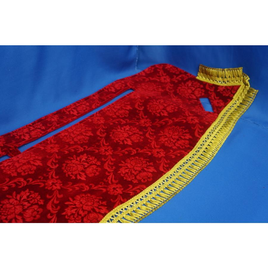 07スーパーグレート用 ローレル 縦柄 ダッシュマット レッド/ゴールド