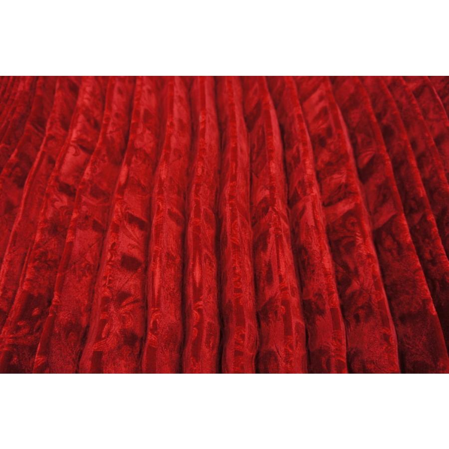 ローレル 仮眠カーテンセット 横2400mm×縦800mm レッド/レッド裏地