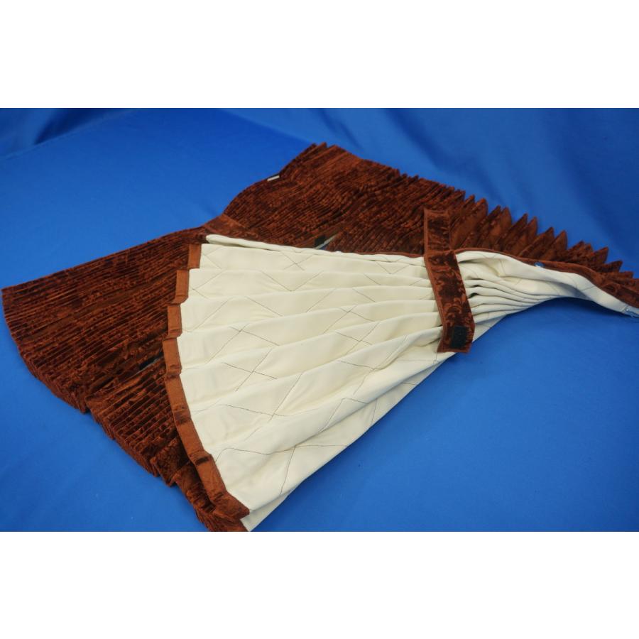 ローレル 仮眠カーテンセット 横2400mm×縦800mm ブラウン/ベージュ