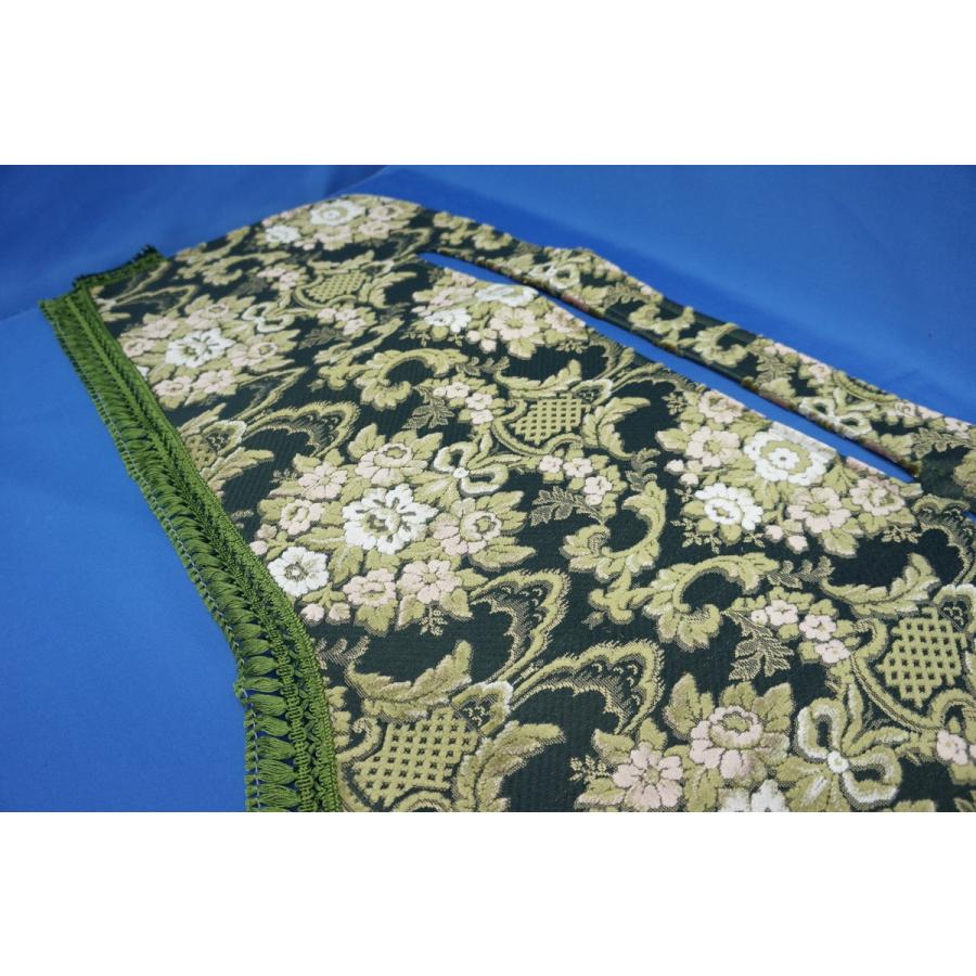 金華山　花籠グリーン　ダッシュマット　グランドプロフィア 17プロフィア用 花かご 縦柄 ダッシュマット グリーン