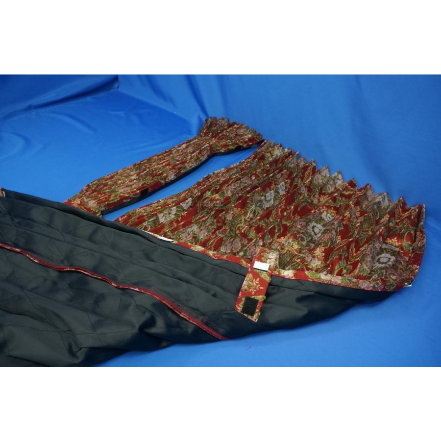 花かご センターカーテン ハイルーフ 横1300mm×縦1400mm ワイン