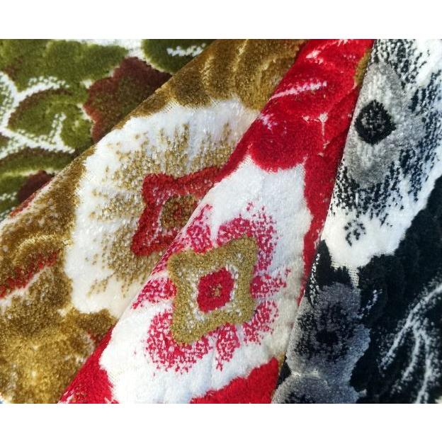 フロントカーテン 波型 両面仕様 大花束 縦柄 オレンジ／フレンジ