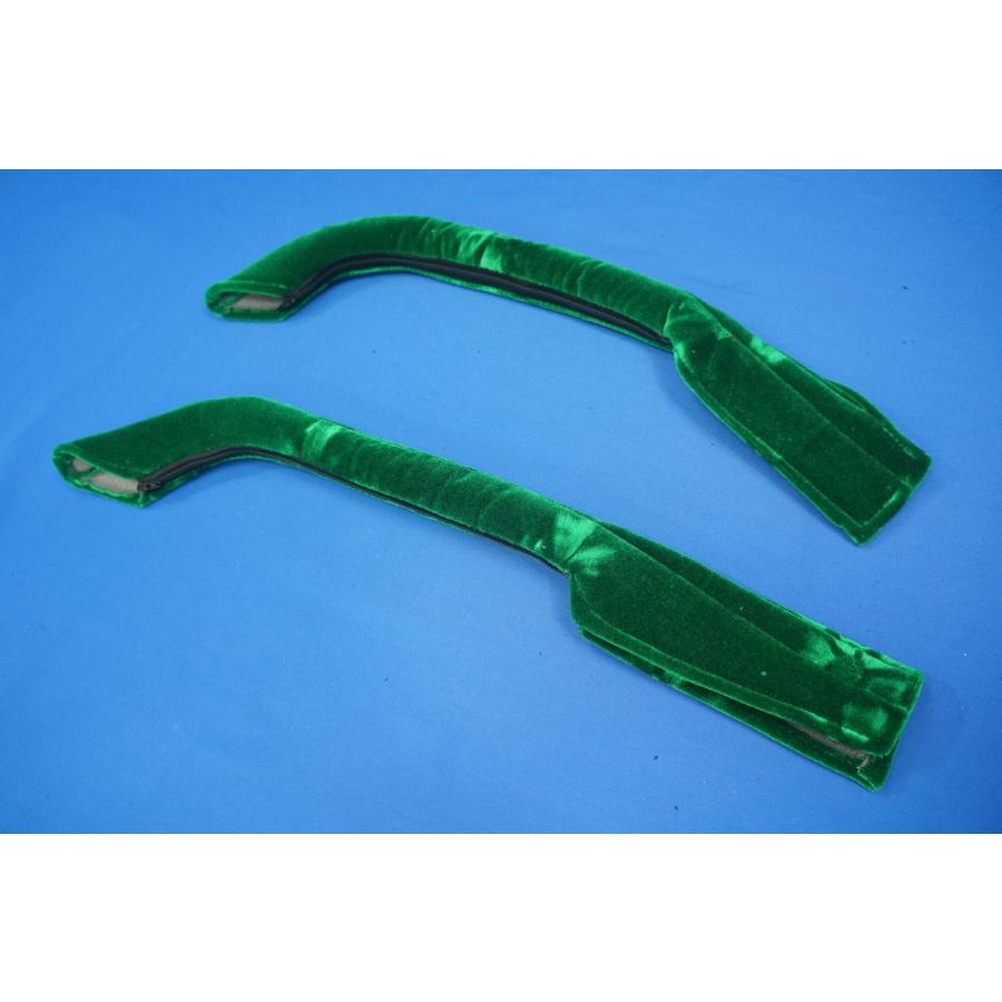 スーパーグレート用 ドアハンドルカバー モケットフラワー グリーン