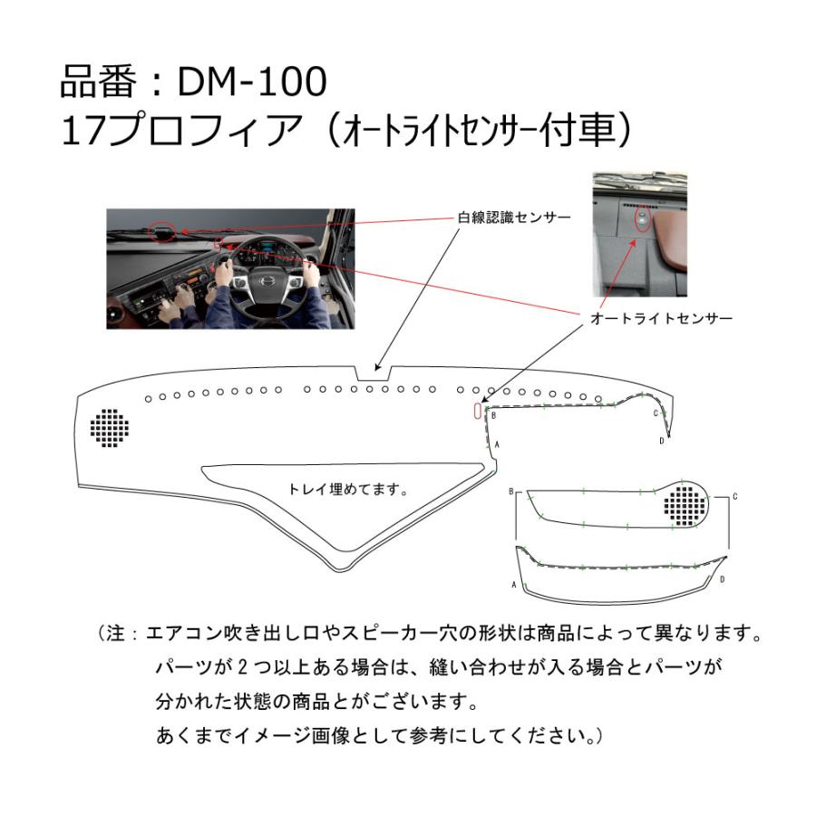 17プロフィア用 桜 さくら ハンドルダッシュ2点セット レッド/ゴールド