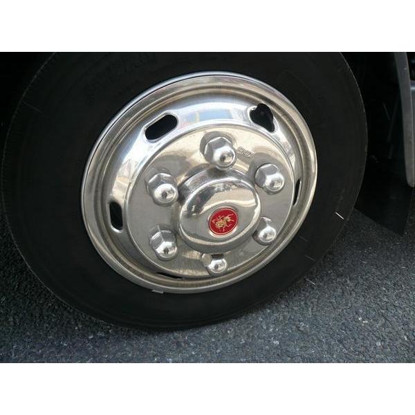 トヨタコースター用17.5×6.00ステンレスホイールライナー : トラック 